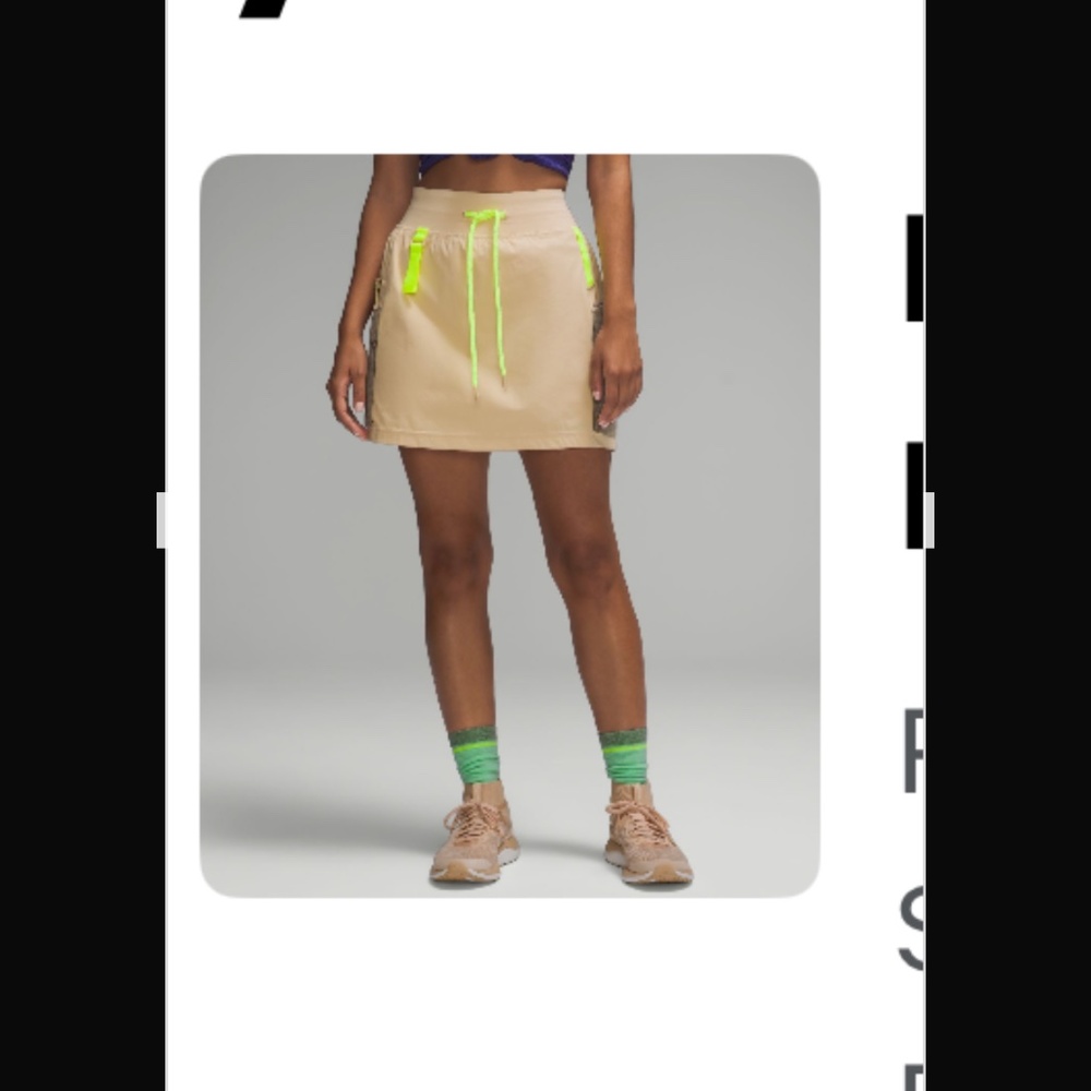 Multi pocket cargo high rise hiking skirt